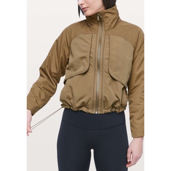 lululemon athletica Jackets & Blazers - Lululemon Always Effortless Hooded Jacket Frontier Brown Tan Water Resistant 6